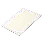 Pastel Wildflower Weekly Planner Notepad in Yellow ノートパッド (アングル)