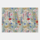 Pastel Wildflower Wrapping Paper Set ラッピングペーパーシート (正面3)