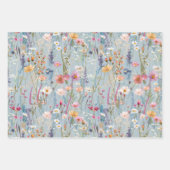 Pastel Wildflower Wrapping Paper Set ラッピングペーパーシート (正面2)