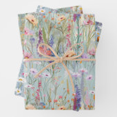 Pastel Wildflower Wrapping Paper Set ラッピングペーパーシート (インサイチュ)