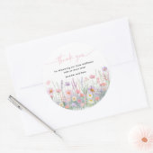 Pastel Wildflowers Baby Shower ラウンドシール (封筒)