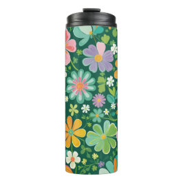 Pastel Wildflowers In Pink Purple Orange And Green タンブラー