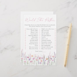 Pastel Wildflowers Would She Rather Bridal Game