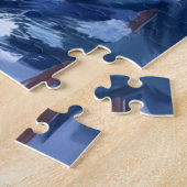 Pastel Winter Mountain Watercolor Landscape ジグソーパズル (側面)