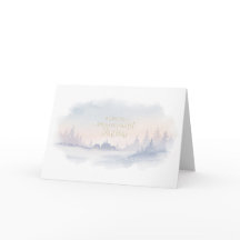 Pastel Winter Village Scene with Soft Snowfall Chr