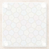 Pastel Wood Slices ガラスコースター (裏面)