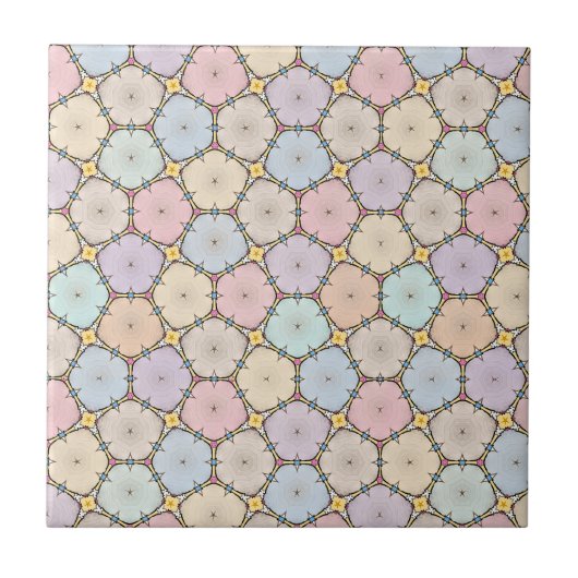 Pastel Wood Slices タイル (正面)