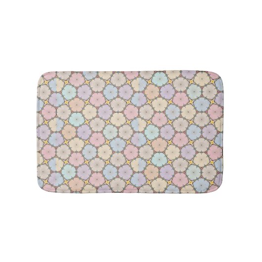 Pastel Wood Slices Drawing バスマット (正面)