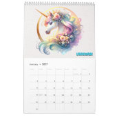 Pastel Woodland Fantasy Creatures Calendar カレンダー (1月 2027)