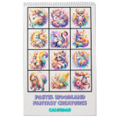 Pastel Woodland Fantasy Creatures Calendar カレンダー (カバー)