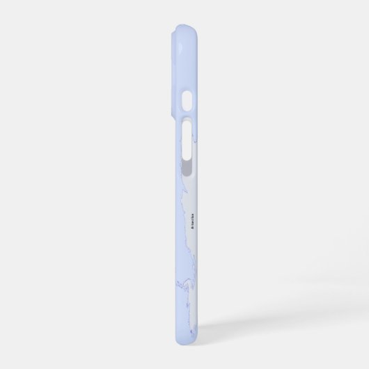 Pastel World Map – Personalized iPhone 16ケース (左側面)