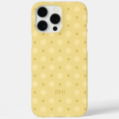 Pastel Yellow Dots Pattern Custom Name Initials Case-Mate iPhoneケース (裏面)