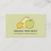 Pastel Yellow Food Fruit Dietician Nutritionist 名刺 (正面)