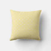Pastel Yellow Polka Dot Pattern クッション (裏面)