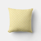 Pastel Yellow Polka Dot Pattern クッション (正面)