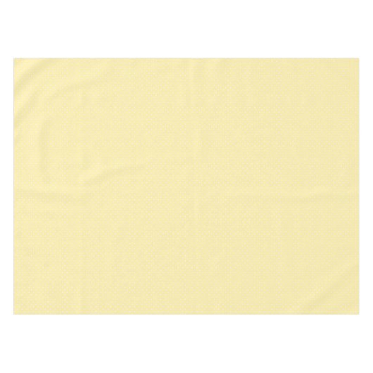 Pastel Yellow Polka Dot Pattern テーブルクロス (正面(横))