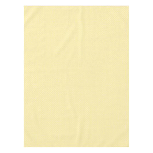 Pastel Yellow Polka Dot Pattern テーブルクロス (正面)
