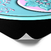 Pastel Yin Yang ポスター (角)