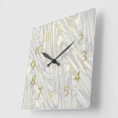 Pastel ZigZag Pattern スクエア壁時計 (傾斜)