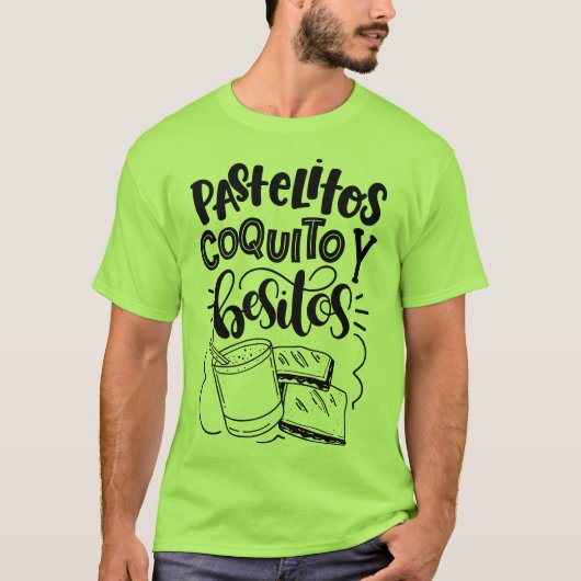 PastelitosのCoquito、y BesitosのTシャツ(ライム) Tシャツ (正面)