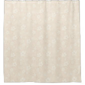 pastellのクリームパターンを開花します + あなたのアイディア シャワーカーテン (正面)