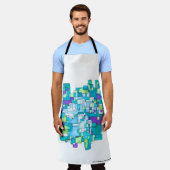 Pastellfarbene Endlose Quadratische Gelassenheit エプロン (着用した状態)