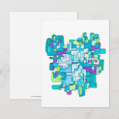 Pastellfarbene Endlose Quadratische Gelassenheit  サンキューカード (正面/裏面)