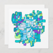 Pastellfarbene Endlose Quadratische Gelassenheit  サンキューカード (正面/裏面)