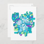 Pastellfarbene Endlose Quadratische Gelassenheit  シーズンポストカード (正面/裏面)