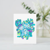 Pastellfarbene Endlose Quadratische Gelassenheit ポストカード (スタンド正面)