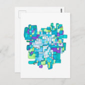 Pastellfarbene Endlose Quadratische Gelassenheit ポストカード (正面/裏面)