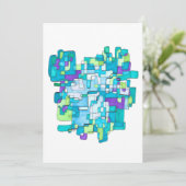 Pastellfarbene Endlose Quadratische Gelassenheit  招待状 (スタンド正面)