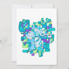 Pastellfarbene Endlose Quadratische Gelassenheit  招待状