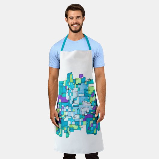 Pastellfarbene Schürze エプロン (着用した状態)