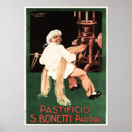 PASTIFICIO S BONETTI Padova Italy Pasta Advert ポスター