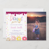 Pastilカラードーナツ誕生日招待状と写真 招待状 (正面)