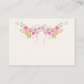 Pastle floral Diaper Raffle Baby Shower エンクロージャーカード (裏面)