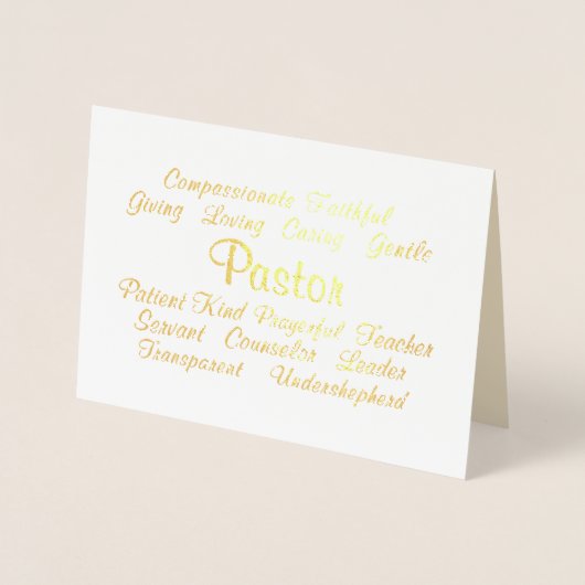 Pastorありがとう 箔カード (正面)