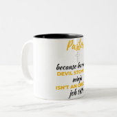 Pastorはハードコアデビルストンプ忍者bl ツートーンマグカップ (正面左)