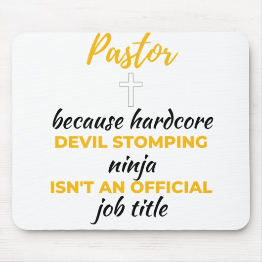 Pastorはハードコアデビルストンプ忍者bl マウスパッド (正面)