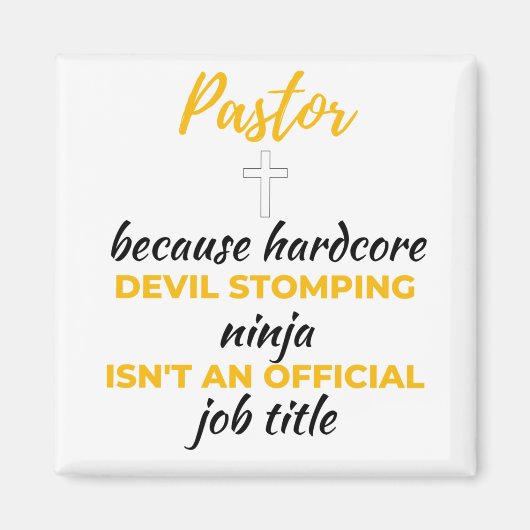 Pastorはハードコアデビルストンプ忍者bl マグネット (正面)