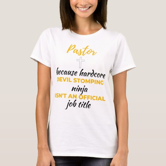 Pastorはハードコアデビルストンプ忍者bl Tシャツ (正面)