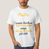 Pastorはハードコアデビルストンプ忍者bl Tシャツ (正面)