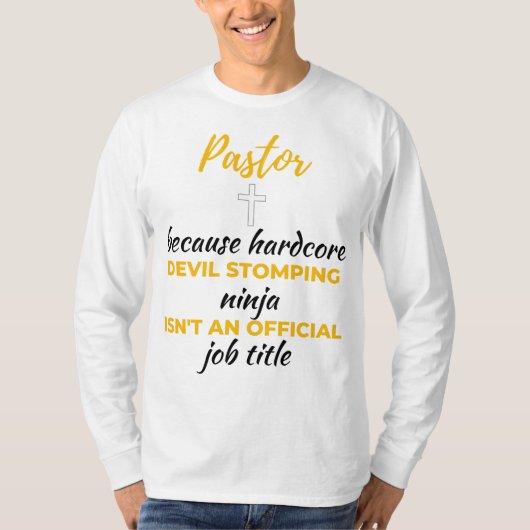 Pastorはハードコアデビルストンプ忍者bl Tシャツ (正面)