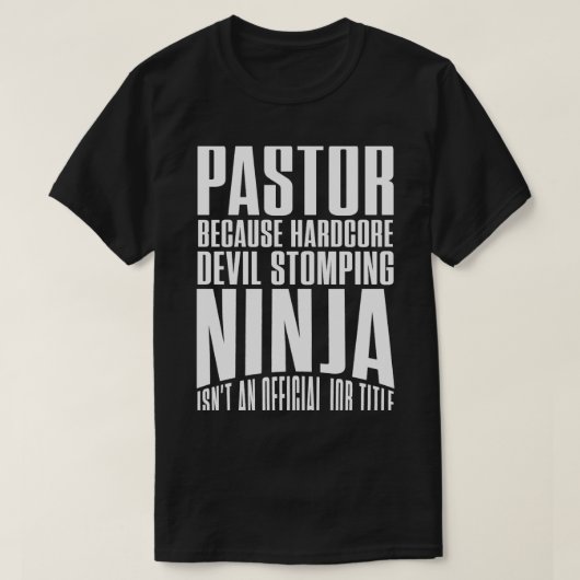 Pastorはハードコアデビルストンプ忍者isn&a Tシャツ (デザイン正面)
