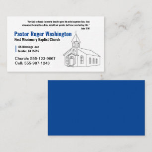PastorまたはDeacon Photo Churchビジネスカード 名刺