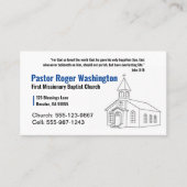 PastorまたはDeacon Photo Churchビジネスカード 名刺 (正面)