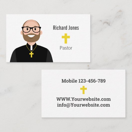 Pastor名刺 名刺 (正面/裏面)