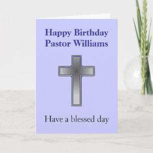 Pastor用のカスタマイズ可能な誕生日カード カード