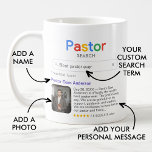 Pastor 最高の Ever Search Result写真とメッセージ コーヒーマグカップ<br><div class="desc">このおもしろい「牧師の捜索」のマグは、あなたの生活の中でパーソナライズされたの優れた宗教の指導者に祝楽しく楽しい方法である。「よくはしゃぐPastor Search」のロゴで、「Pastor Ever」の名誉ある称号を獲得した最高のようになる。 検索結果独身のには、名前、写真、心のこもったメッセージ、星の5つ星の評価が表示される。このマグカップは単なる醸造の器ではなお気に入りのく、献身と指導に対する心温まる賛辞である。特別な機会であれ、彼らの信じられないほどの仕事の日々の思い出であれ、このマグカップは彼らの顔にスマイルをもたらし、彼らがどれだけ彼らが評価されているかを示すに違いない。共有の喜びと祝ご自分の牧師に、この考え深く愉快なマグカップを添えなさい。</div>